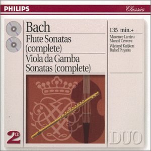 J.S. Bach/Flute Sonatas & Viola Da Gamba Sonatas (Complete)@Larrieu/Puyana/Kiujken/Cervera@2 CD set